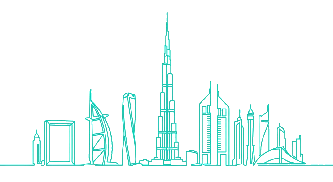 Dubai skyline illustration